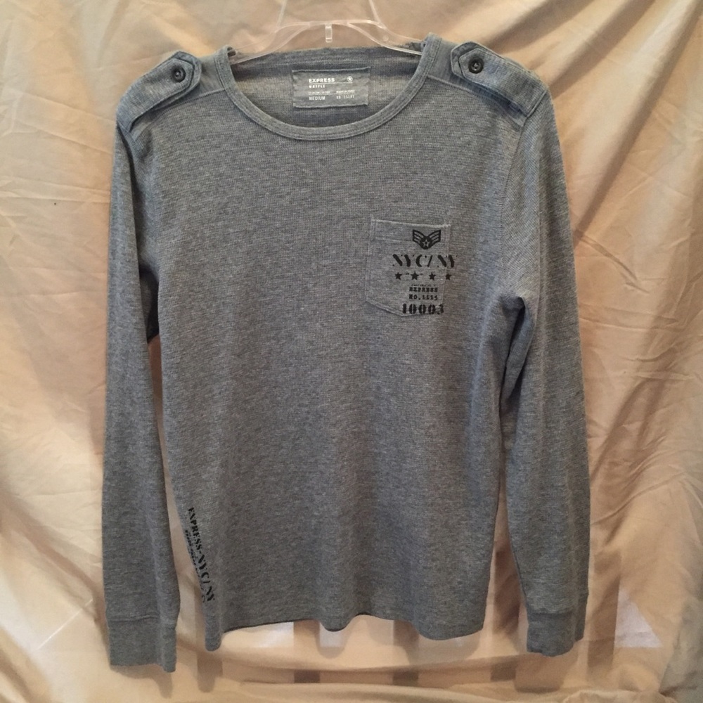 Express Long-Sleeve Waffle Tee
